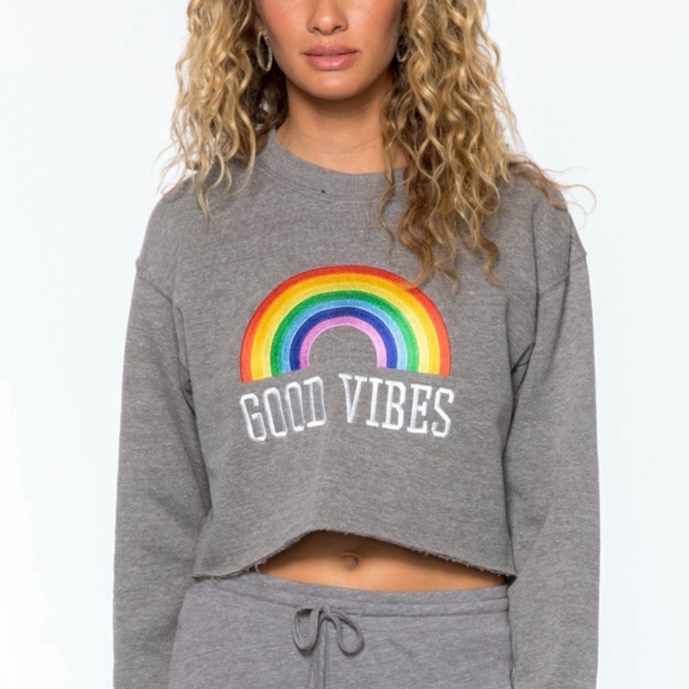 #SWT4 Good vibes cropped sweatshirt